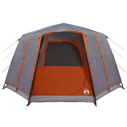 Cabin Tent 6-Person Grey and Orange 425 x 396 x 222 cm