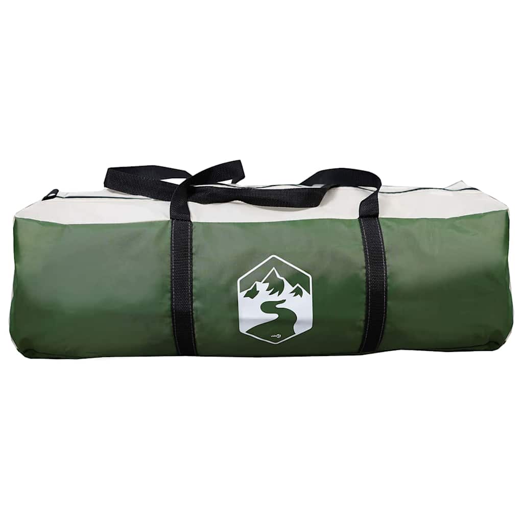 Cabin Tent 7-Person with Roof Green 400 x 350 x 212 cm