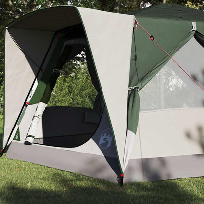 Cabin Tent 7-Person with Roof Green 400 x 350 x 212 cm