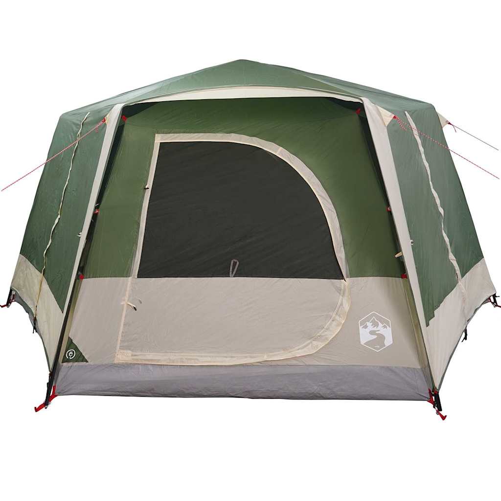 Cabin Tent 7-Person with Roof Green 400 x 350 x 212 cm