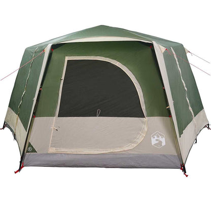 Cabin Tent 7-Person with Roof Green 400 x 350 x 212 cm
