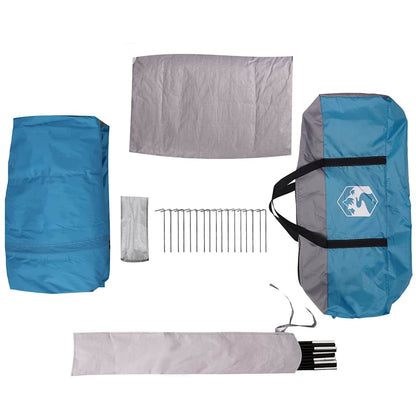 Cabin Tent 7-Person with Roof Blue 400 x 350 x 212 cm