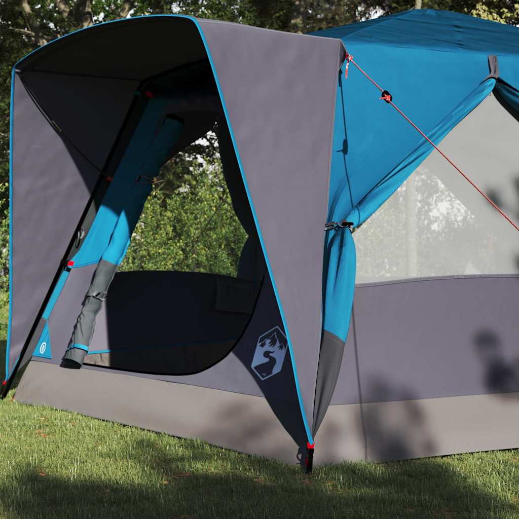 Cabin Tent 7-Person with Roof Blue 400 x 350 x 212 cm
