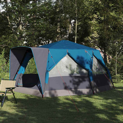 Cabin Tent 7-Person with Roof Blue 400 x 350 x 212 cm