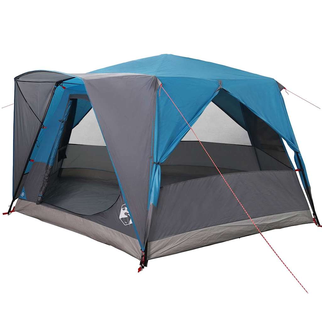 Cabin Tent 7-Person with Roof Blue 400 x 350 x 212 cm