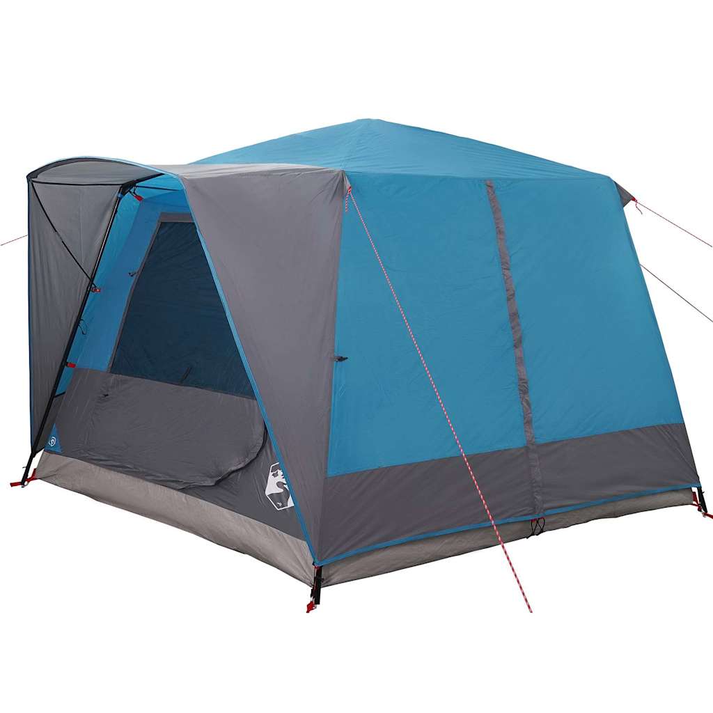 Cabin Tent 7-Person with Roof Blue 400 x 350 x 212 cm