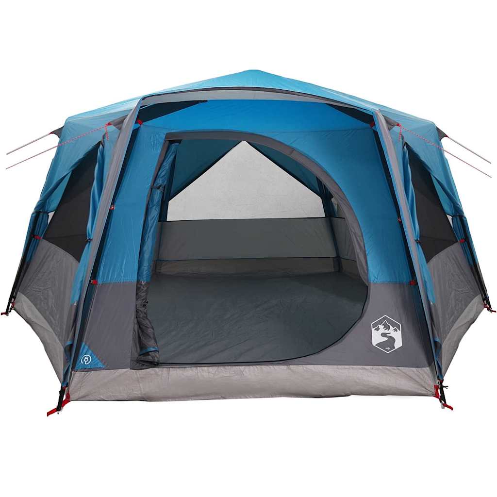 Cabin Tent 7-Person with Roof Blue 400 x 350 x 212 cm