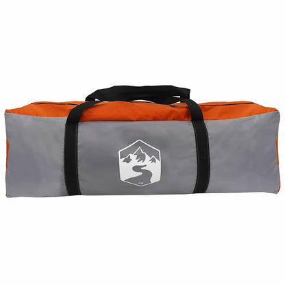 Cabin Tent 7-Person Grey and Orange 400 x 350 x 212 cm