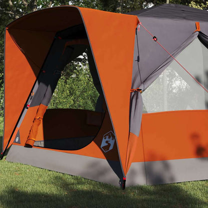 Cabin Tent 7-Person Grey and Orange 400 x 350 x 212 cm