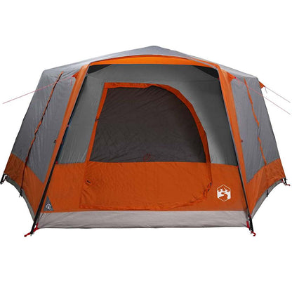 Cabin Tent 7-Person Grey and Orange 400 x 350 x 212 cm