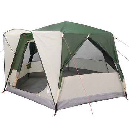 Cabin Tent 5-Person Green and White 333 x 317 x 194 cm