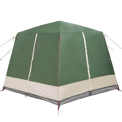 Cabin Tent 5-Person Green and White 333 x 317 x 194 cm