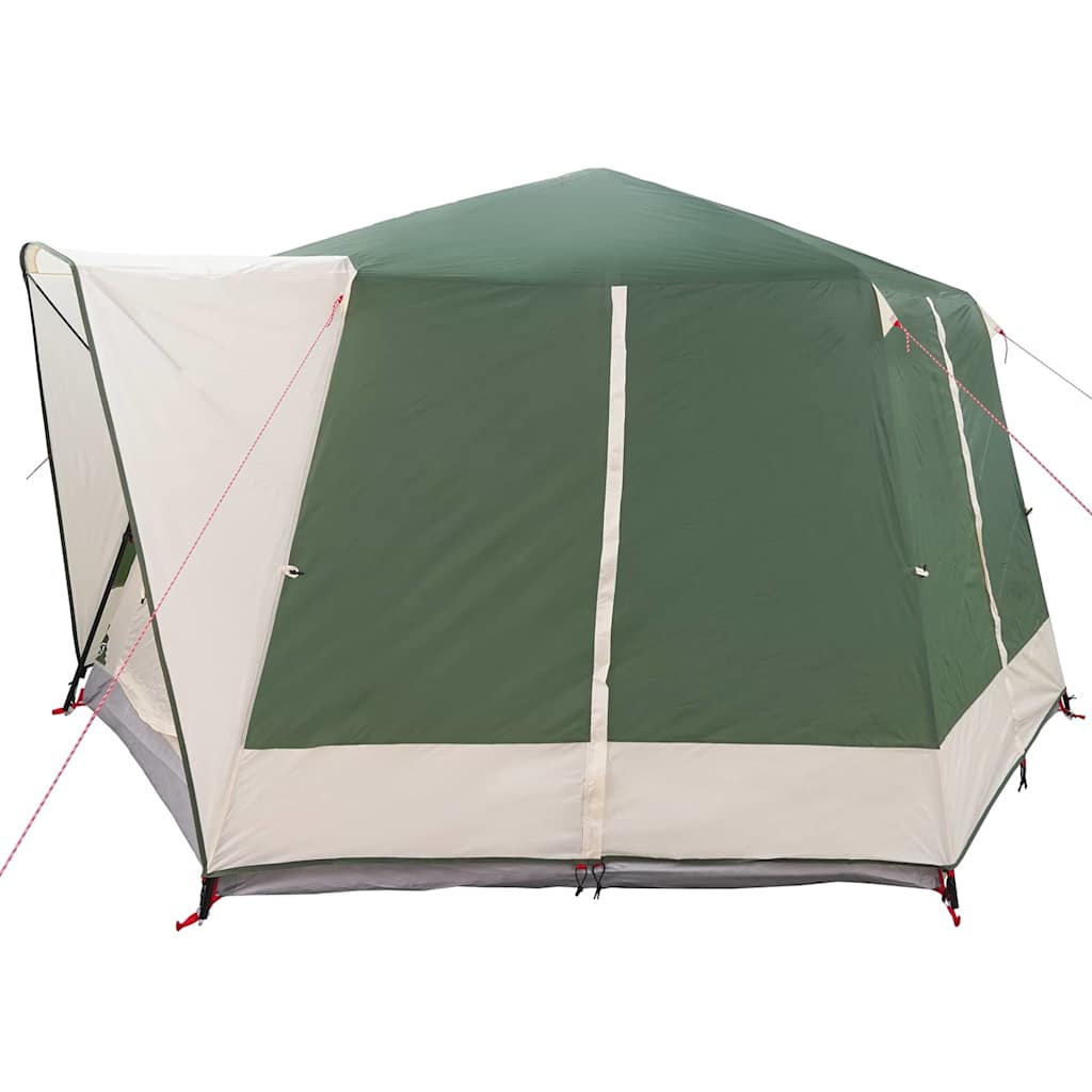 Cabin Tent 5-Person Green and White 333 x 317 x 194 cm
