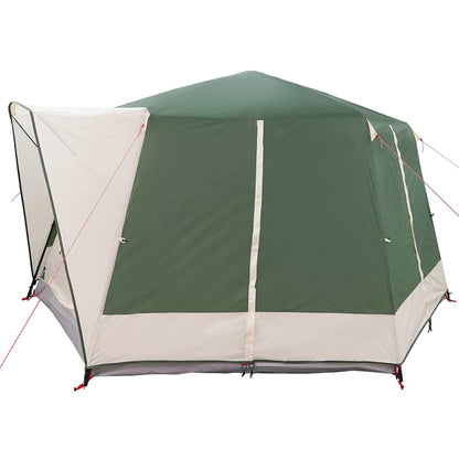 Cabin Tent 5-Person Green and White 333 x 317 x 194 cm