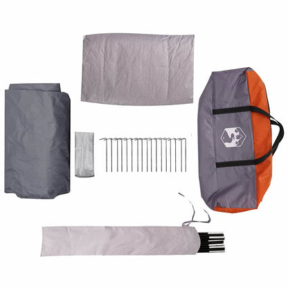 Cabin Tent 5-Person Grey and Orange 333 x 317 x 194 cm