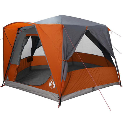Cabin Tent 5-Person Grey and Orange 333 x 317 x 194 cm