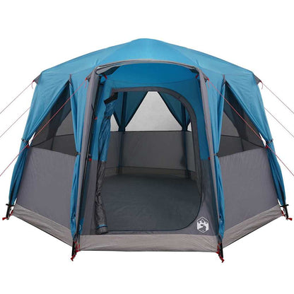 Cabin Tent 3-Person with Roof Blue and Grey 320 x 320 x 203 cm