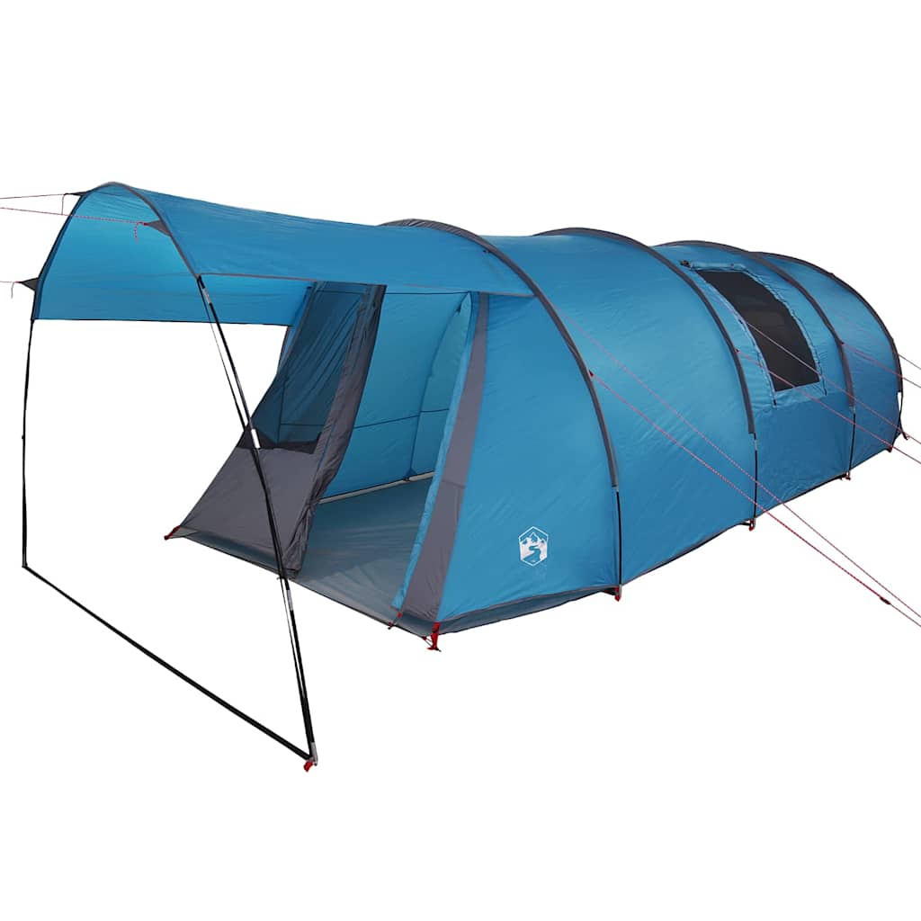 Tunnel Tent 4-Person with Roof Blue and Grey 740 x 370 x 220 cm