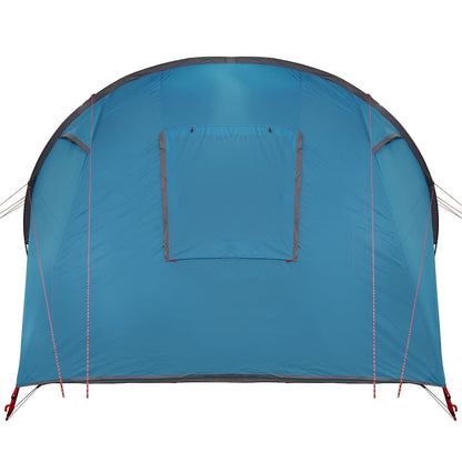 Tunnel Tent 4-Person with Roof Blue and Grey 740 x 370 x 220 cm