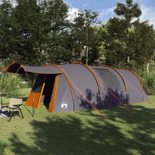 Tunnel Tent 4-Person 4-Person Grey and Orange