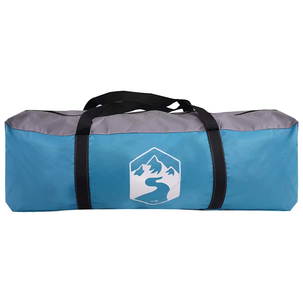 Tunnel Tent 4-Person with Roof Blue and Grey 778 x 356 x 210 cm