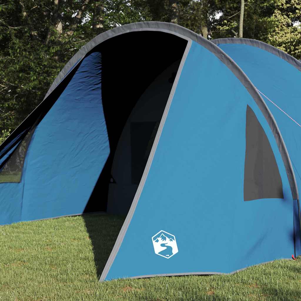 Tunnel Tent 4-Person with Roof Blue and Grey 778 x 356 x 210 cm