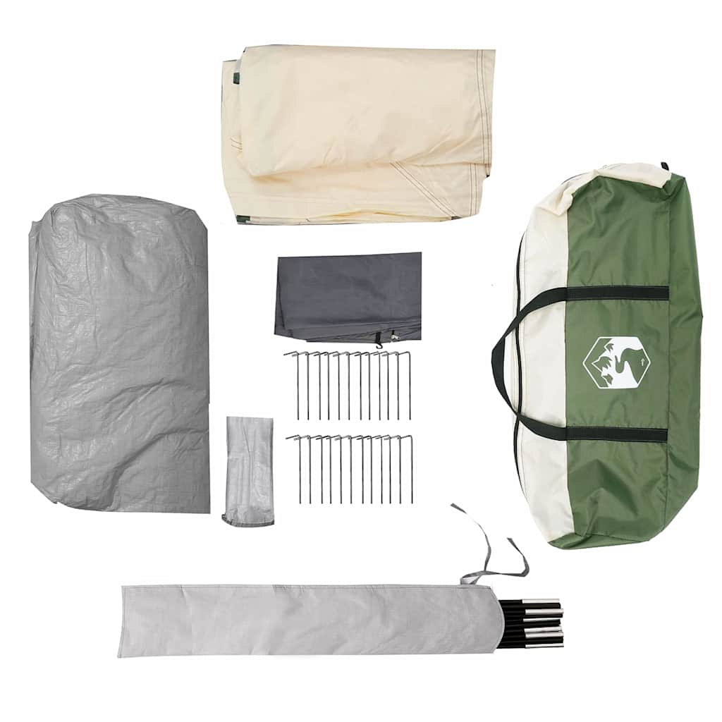 Tunnel Tent 5-Person Green and White 805 x 405 x 211 cm