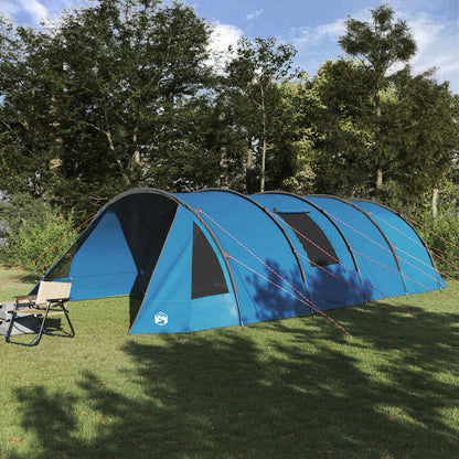 Tunnel Tent 6-Person with Roof Blue and Grey 890 x 470 x 220 cm