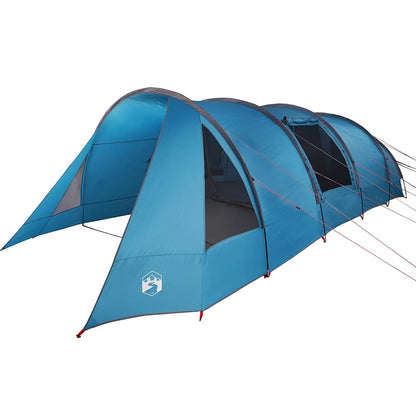 Tunnel Tent 6-Person with Roof Blue and Grey 890 x 470 x 220 cm