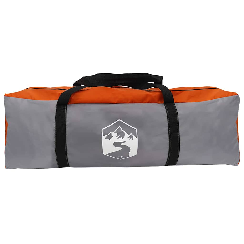 Tunnel Tent 6-Person Grey and Orange 890 x 470 x 220 cm