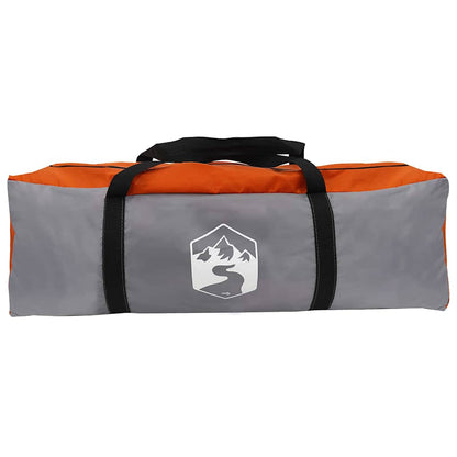 Tunnel Tent 6-Person Grey and Orange 890 x 470 x 220 cm