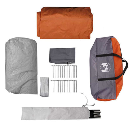 Tunnel Tent 6-Person Grey and Orange 890 x 470 x 220 cm