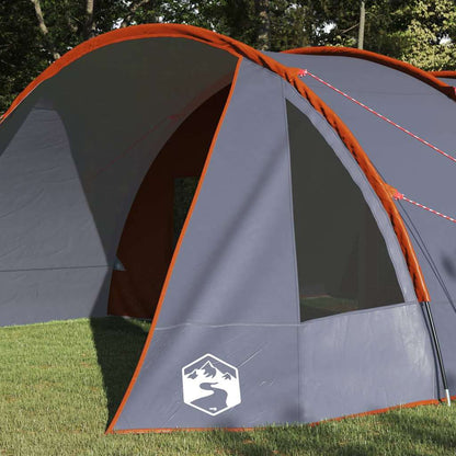 Tunnel Tent 6-Person Grey and Orange 890 x 470 x 220 cm