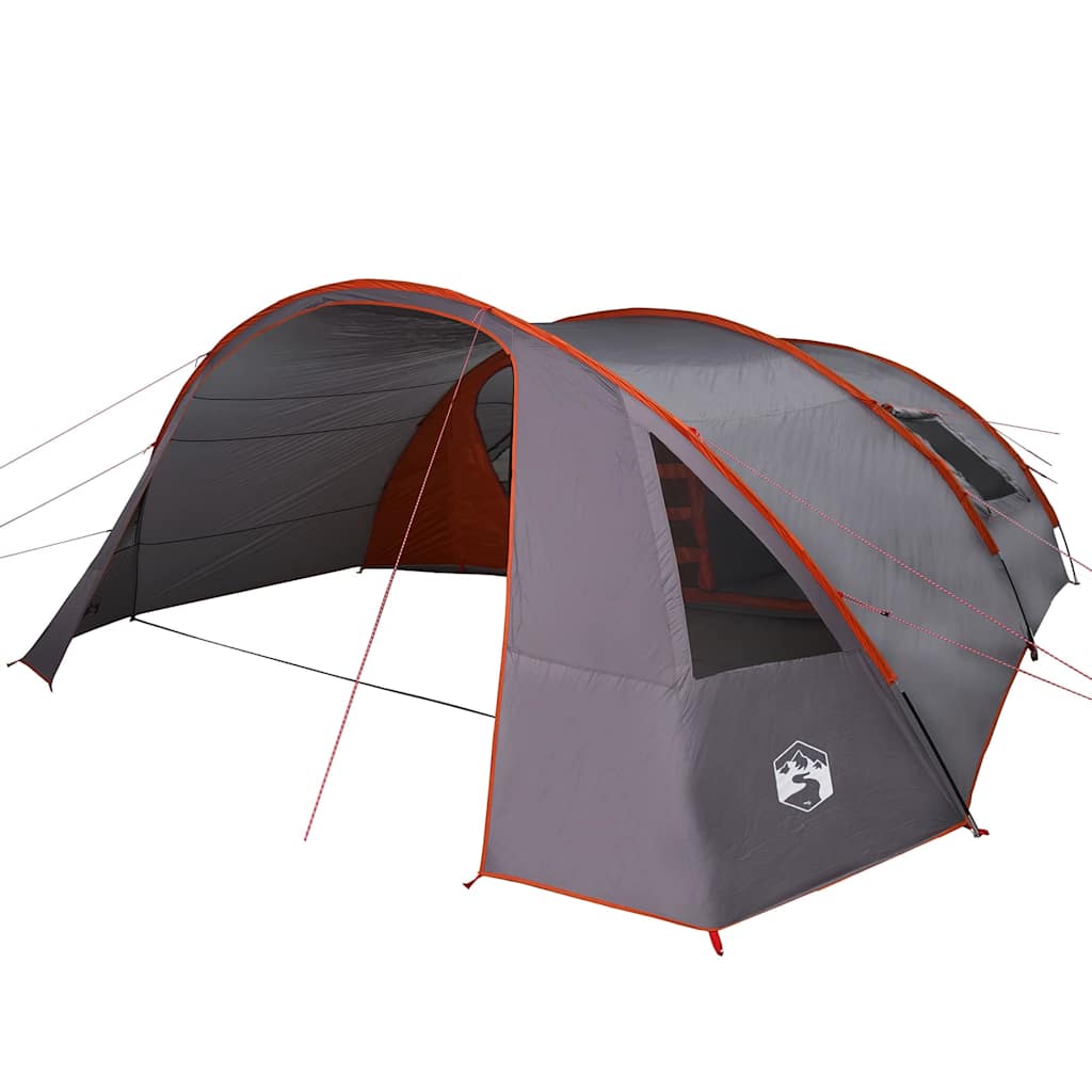 Tunnel Tent 6-Person Grey and Orange 700 x 590 x 215 cm