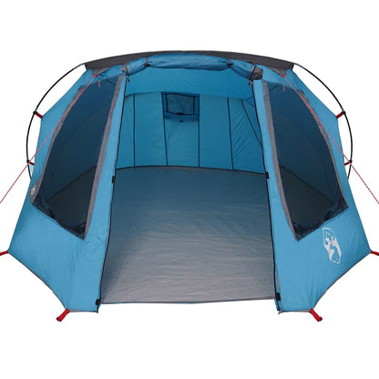 Tunnel Tent 3-Person with Roof Blue and Grey 328 x 228 x 115 cm