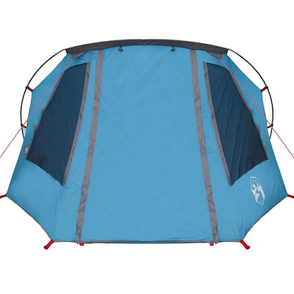 Tunnel Tent 3-Person with Roof Blue and Grey 328 x 228 x 115 cm