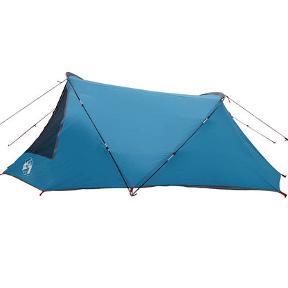 Tunnel Tent 3-Person with Roof Blue and Grey 328 x 228 x 115 cm