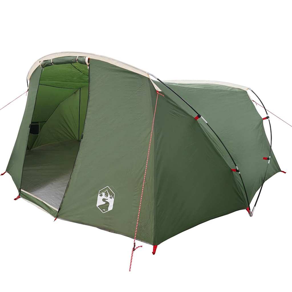 Tunnel Tent 4-Person Green and White 318 x 275 x 140 cm
