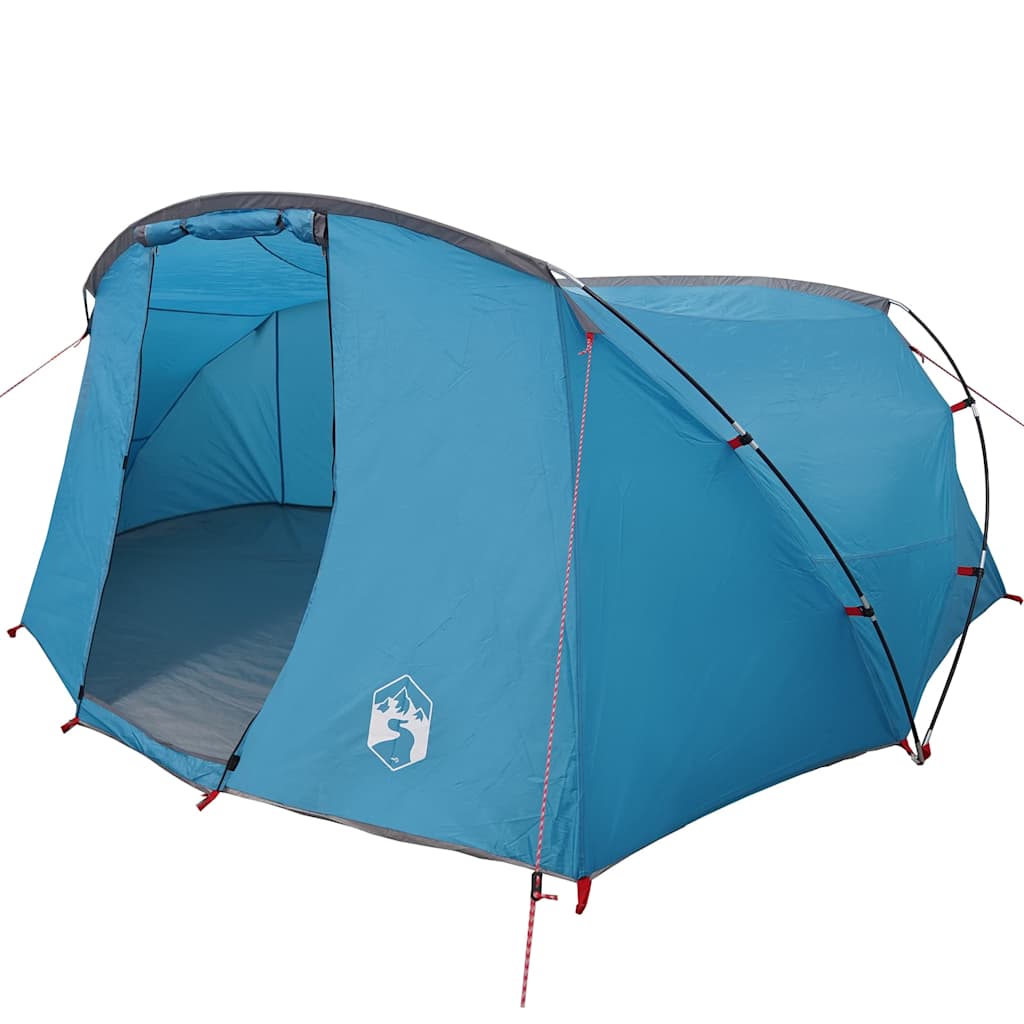 Tunnel Tent 4-Person with Roof Blue and Grey 318 x 275 x 140 cm