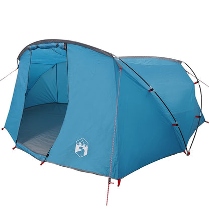 Tunnel Tent 4-Person with Roof Blue and Grey 318 x 275 x 140 cm