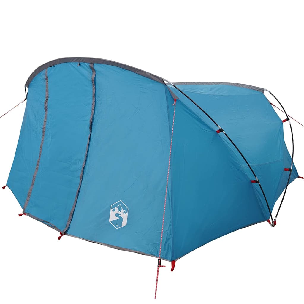 Tunnel Tent 4-Person with Roof Blue and Grey 318 x 275 x 140 cm