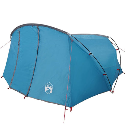 Tunnel Tent 4-Person with Roof Blue and Grey 318 x 275 x 140 cm