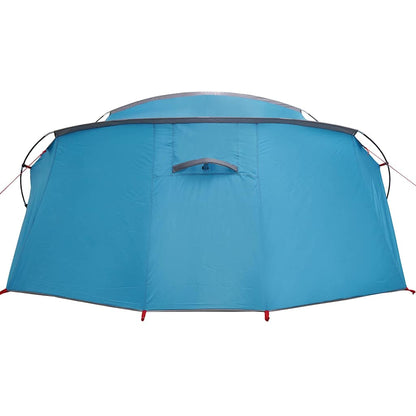 Tunnel Tent 4-Person with Roof Blue and Grey 318 x 275 x 140 cm