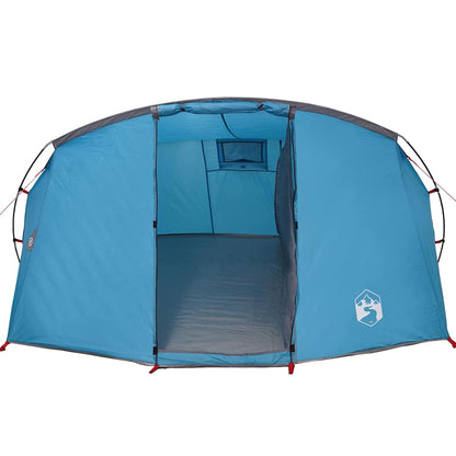 Tunnel Tent 4-Person with Roof Blue and Grey 318 x 275 x 140 cm