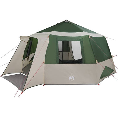 Cabin Tent 12-Person Green and Grey 500 x 500 x 294 cm