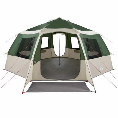 Cabin Tent 12-Person Green and Grey 500 x 500 x 294 cm