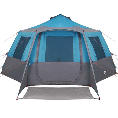Cabin Tent 12-Person with Roof Blue and Grey 500 x 500 x 294 cm