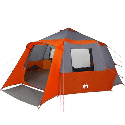 Cabin Tent 12-Person Grey and Orange 500 x 500 x 294 cm