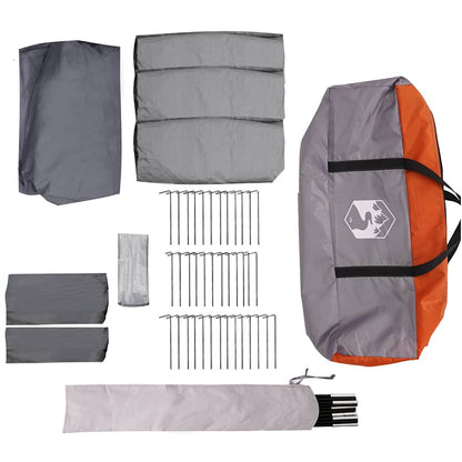 Family Tent 12-Person Grey and Orange 760 x 645 x 230 cm