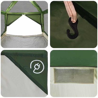 Inner Tent 7-Person with Roof Green and Grey 300 x 300x 250 cm